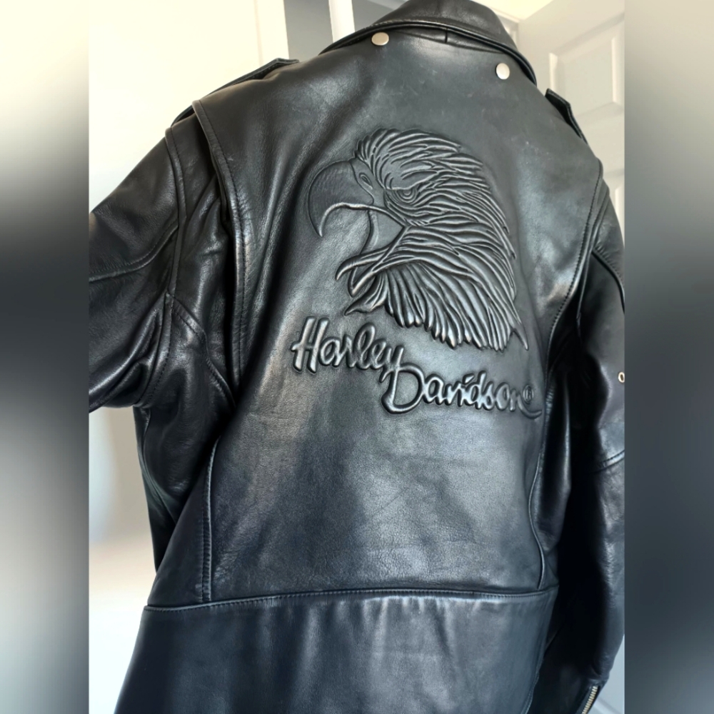Genuine Harley Davidson Black leather jacket brand new 50th Anniversary